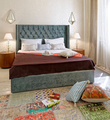 Chesterfield with Wings Headboard
